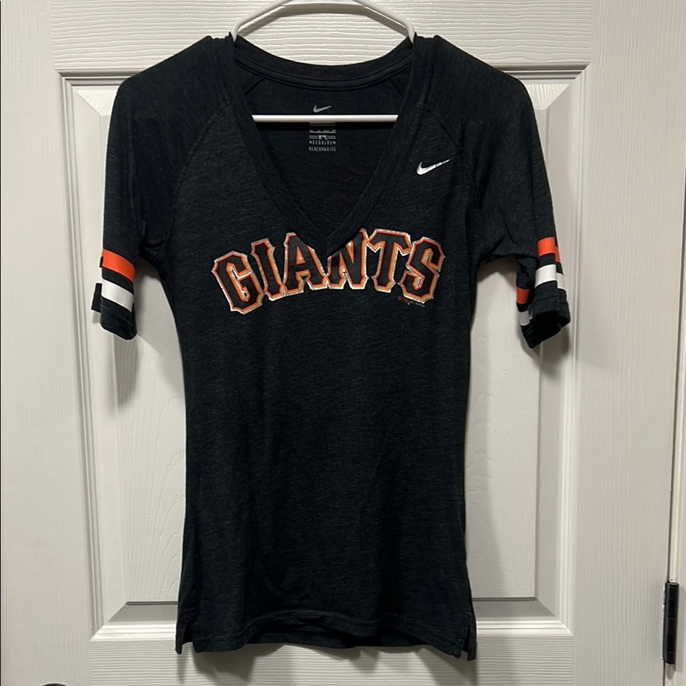 Nike Black Giants V-Neck T-Shirt